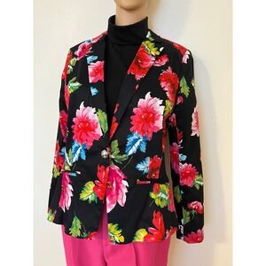XOXO-Black, Floral Print, Casual/Dress, Blazer Jacket. Size-L